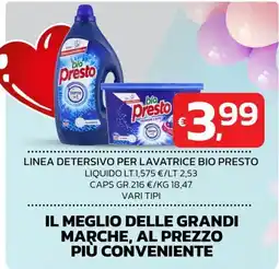 Ok Market bio Presto detergente per lavatrice offerta
