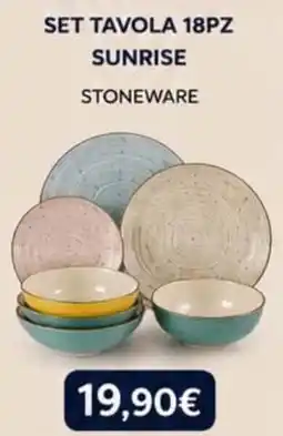 A Casa Mia Set tavola 18pz sunrise stoneware offerta