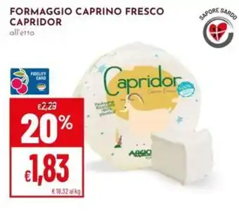 Pan Formaggio caprino fresco Capridor offerta