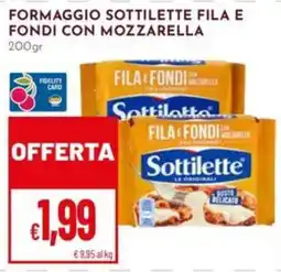 Pan Formaggio sottilette fila e fondi con mozzarella Sottilette offerta