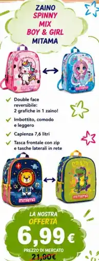 A Casa Mia Zaino spinny mix boy & girl mitama offerta
