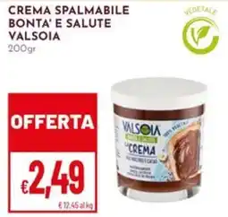 Pan Crema spalmabile bontà e salute Valsoia offerta