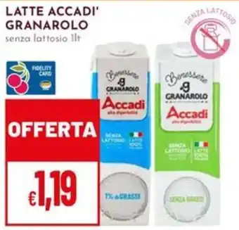 Pan Latte Accadi' Granarolo senza lattosio offerta