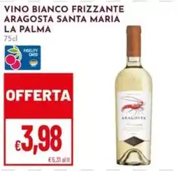 Pan Vino bianco frizzante Aragosta Santa Maria La Palma offerta