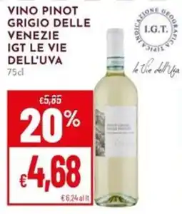 Pan Vino Pinot Grigio delle Venezie IGT Le Vie dell'Uva offerta