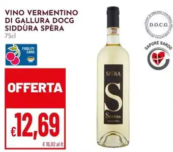Pan Vino Vermentino di Gallura DOCG Siddùra Spèra offerta