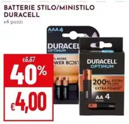 Pan Batterie stilo/ministilo Duracell offerta