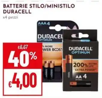 Pan Batterie stilo/ministilo Duracell offerta