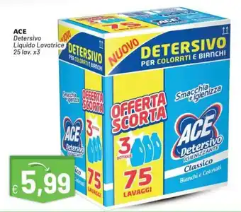 Sisa Ace Detersivo Liquido Lavatrice 25 lav. x3 offerta