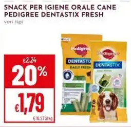 Pan Snack per igiene orale cane Pedigree Dentastix Fresh offerta