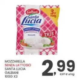Despar Mozzarella senza lattosio Santa Lucia Galbani offerta