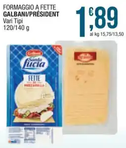Sidis mini Formaggio a fette Galbani/Président offerta