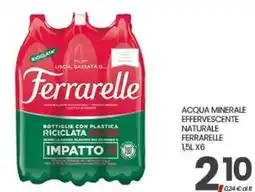 Eurospar Acqua minerale effervescente naturale Ferrarelle offerta
