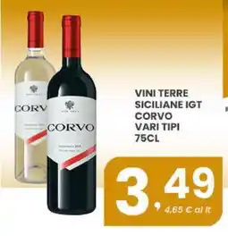 Despar Vini Terre Siciliane IGT Corvo offerta