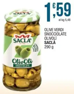 Sidis mini Olive verdi snocciolate Sacla offerta
