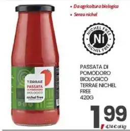 Eurospar Passata di pomodoro biologico Terrae nickel free offerta