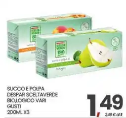 Eurospar Succo e polpa scelta verde bio offerta