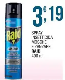 Sidis mini Spray insetticida mosche e zanzare Raid offerta