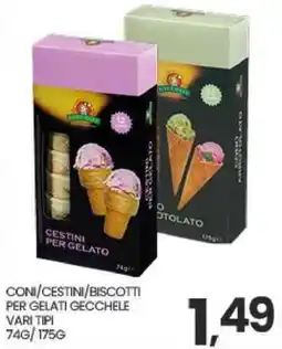 Eurospar Cestini per gelato Gecchele offerta