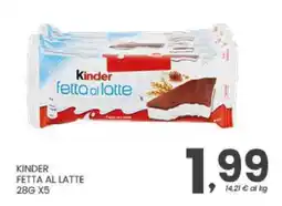Despar Kinder fetta al latte offerta