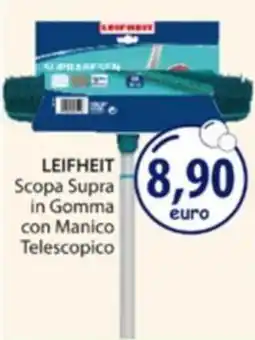 Acqua & Sapone Leifheit Scopa Supra in Gomma con Manico Telescopico offerta