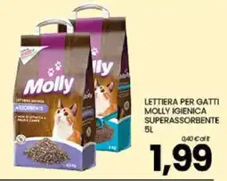 Eurospar Lettiera per gatti Molly igienica superassorbente offerta