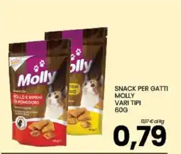 Eurospar Snack per gatti Molly vari tipi offerta