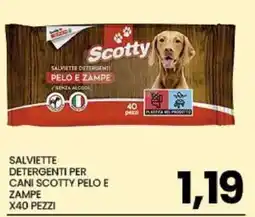 Eurospar Salviette detergenti per cani Scotty pelo e zampe offerta