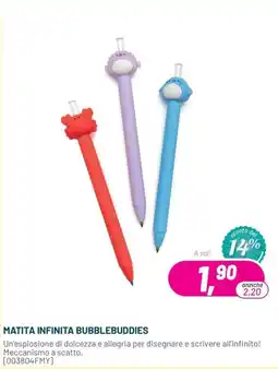 Buffetti Matita Infinita Bubblebuddies offerta