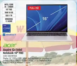 Wellcome Acer Aspire Go Intel Notebook 16" FHD offerta