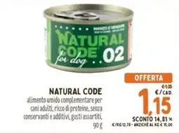 Pet Store Conad Natural Code for dog .02 offerta