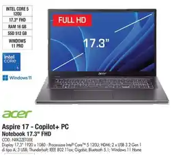 Wellcome Acer Aspire 17 - Copilot+ PC Notebook 17.3" FHD offerta