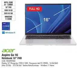 Wellcome Acer Aspire Go 16 Notebook 16" FHD offerta