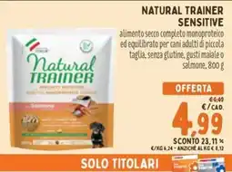 Pet Store Conad Natural Trainer Sensitive offerta