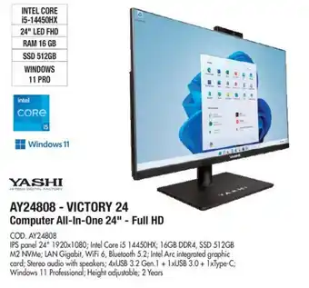 YASHI AY24808 - VICTORY 24 Computer All-In-One 24" - Full HD