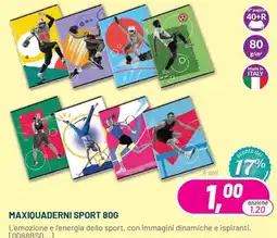 Buffetti Maxiquaderni Sport 80G offerta