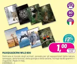 Buffetti Maxiquaderni Wild 80G offerta