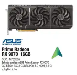 Wellcome Asus Prime Radeon RX 9070 16GB offerta