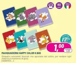Buffetti Maxiquaderni Happy Color K 80G offerta