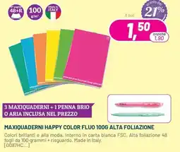 Buffetti Maxiquaderni Happy Color Fluo offerta
