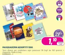 Buffetti Maxiquaderni assortiti 100g offerta