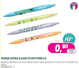 Buffetti Penna sfera a scatto pattern 1.0 offerta