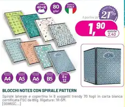 Buffetti Blocchi notes con spirale pattern offerta
