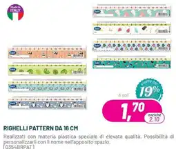 Buffetti Righelli pattern da 16 cm offerta