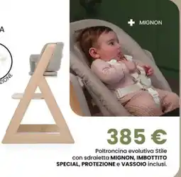 Universo Bimbo Poltroncina evolutiva stile con sdraietta mignon, imbottito special, protezione e vassoio inclusi offerta
