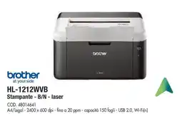 Wellcome Brother HL-1212WVB stampante B/N laser offerta