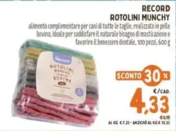 Pet Store Conad Record Rotolini Munchy offerta