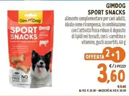 Pet Store Conad GimDog Sport Snacks offerta