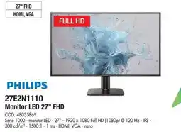 Wellcome Philips 27E2N1110 Monitor LED 27" FHD offerta