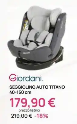 Prenatal Giordani. Seggiolino auto titano offerta